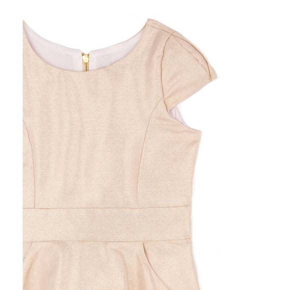 NEW ZOE LTD girls suzie brocade cap sleeve dress in rose gold - Picture 2 of 3